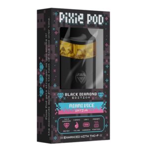 Pixie dust brand | Pixie pod 4g black diamond edition Miami vice THCa + THCP 4ml Vape
