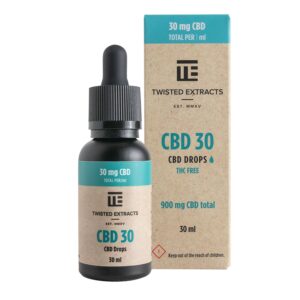 30 CBD Oil Tincture Drops  | 900mg CBD | Twisted Extracts