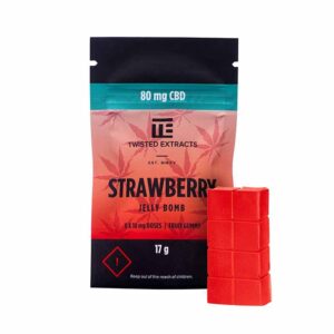 Strawberry Jelly Bomb | 80mg CBD | Twisted Extracts