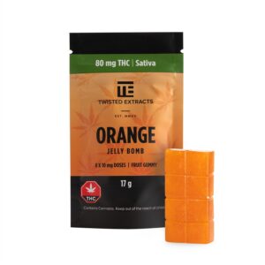 Orange Jelly Bomb | Sativa | 80mg THC | Twisted Extracts